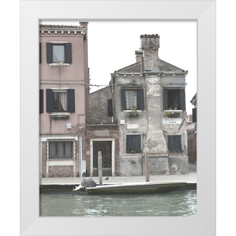 Venetian Facade Photos V White Modern Wood Framed Art Print by Chandler, Sharon