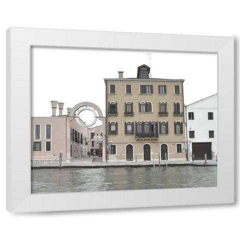 Venetian Facade Photos VII White Modern Wood Framed Art Print by Chandler, Sharon