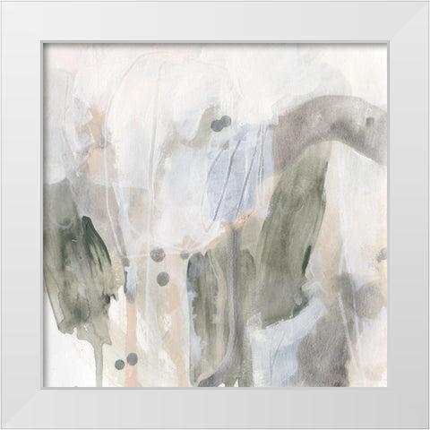 Fissure III White Modern Wood Framed Art Print by Vess, June Erica