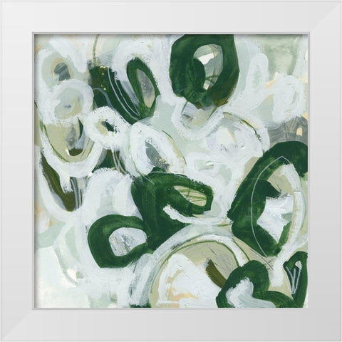 Moss Reaction I White Modern Wood Framed Art Print by Vess, June Erica