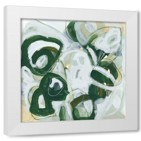 Moss Reaction II White Modern Wood Framed Art Print by Vess, June Erica