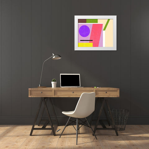 Color Composition I White Modern Wood Framed Art Print by Wang, Melissa