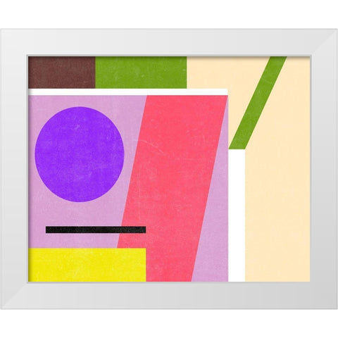 Color Composition I White Modern Wood Framed Art Print by Wang, Melissa