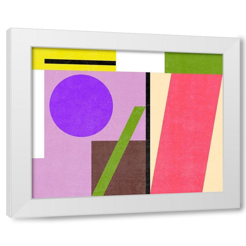 Color Composition III White Modern Wood Framed Art Print by Wang, Melissa