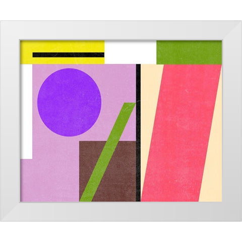 Color Composition III White Modern Wood Framed Art Print by Wang, Melissa