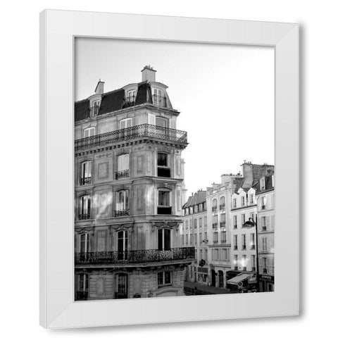 Parisian Stroll I White Modern Wood Framed Art Print by Chandler, Sharon