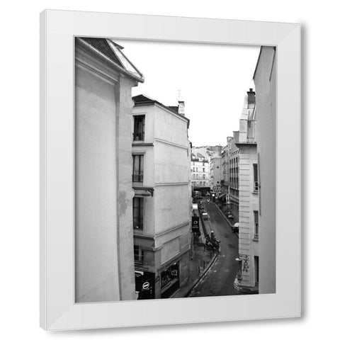 Parisian Stroll II White Modern Wood Framed Art Print by Chandler, Sharon