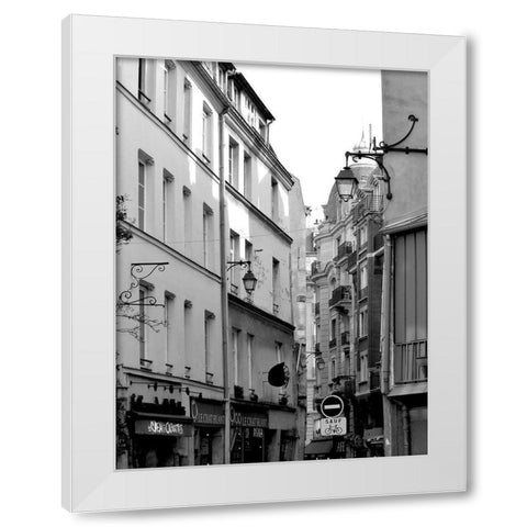Parisian Stroll III White Modern Wood Framed Art Print by Chandler, Sharon