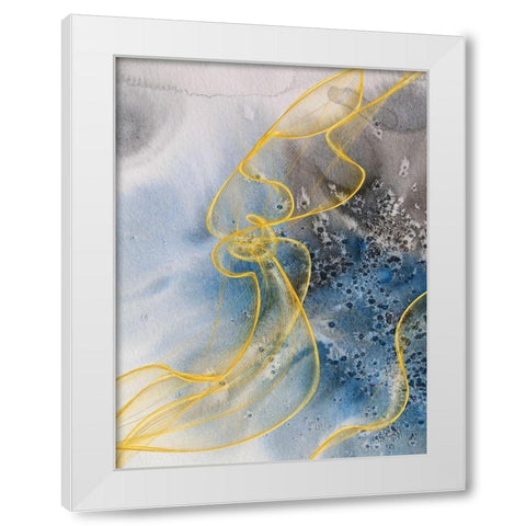 Coastal Watercolor Abstract VI White Modern Wood Framed Art Print by Orlov, Irena