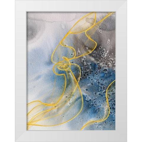 Coastal Watercolor Abstract VI White Modern Wood Framed Art Print by Orlov, Irena