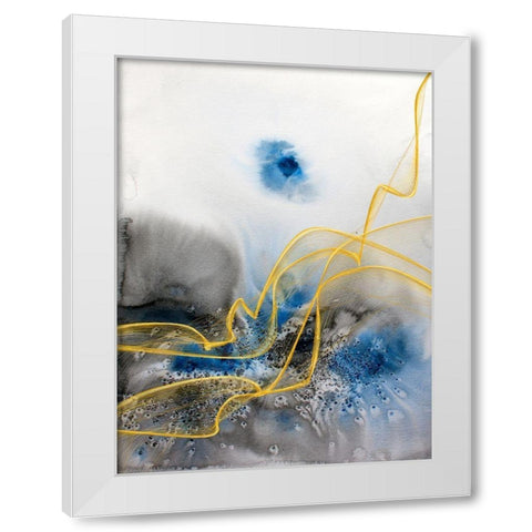 Coastal Watercolor Abstract VIII White Modern Wood Framed Art Print by Orlov, Irena