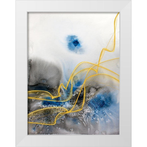 Coastal Watercolor Abstract VIII White Modern Wood Framed Art Print by Orlov, Irena