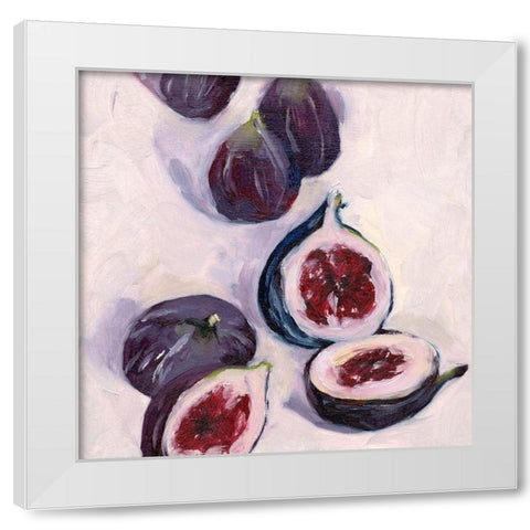 Figs in Oil I White Modern Wood Framed Art Print by Wang, Melissa