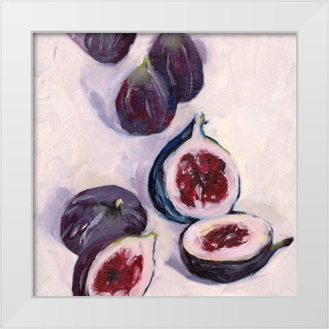 Figs in Oil I White Modern Wood Framed Art Print by Wang, Melissa