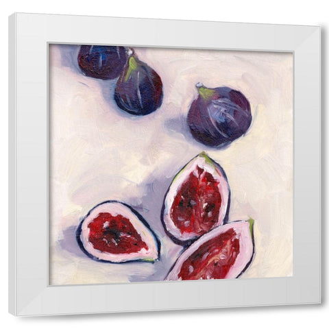 Figs in Oil II White Modern Wood Framed Art Print by Wang, Melissa