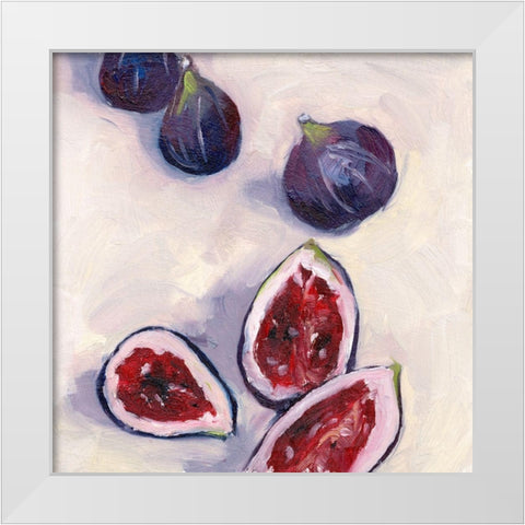 Figs in Oil II White Modern Wood Framed Art Print by Wang, Melissa