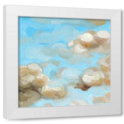 Floating Clouds I White Modern Wood Framed Art Print by Wang, Melissa