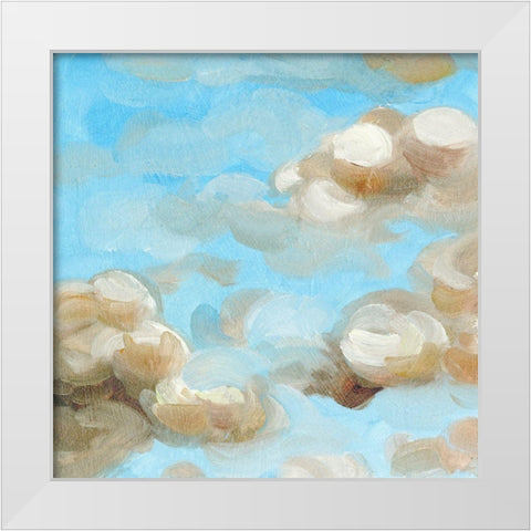 Floating Clouds I White Modern Wood Framed Art Print by Wang, Melissa