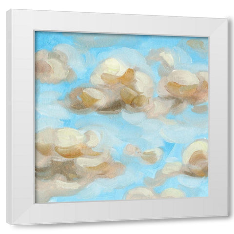 Floating Clouds II White Modern Wood Framed Art Print by Wang, Melissa