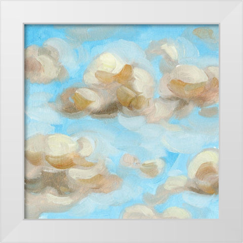 Floating Clouds II White Modern Wood Framed Art Print by Wang, Melissa