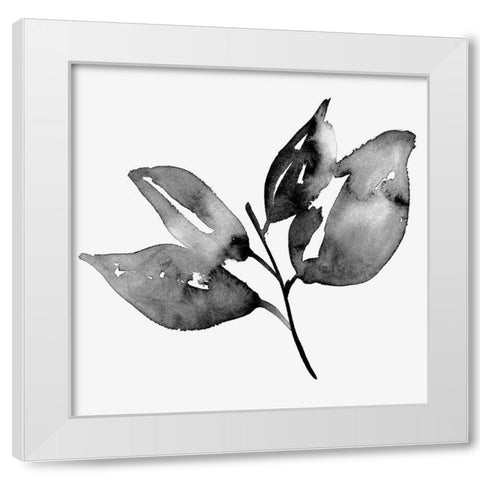 Feuille I White Modern Wood Framed Art Print by Wang, Melissa