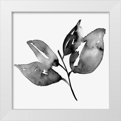 Feuille I White Modern Wood Framed Art Print by Wang, Melissa