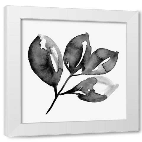 Feuille II White Modern Wood Framed Art Print by Wang, Melissa