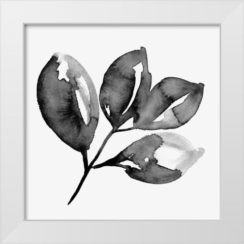 Feuille II White Modern Wood Framed Art Print by Wang, Melissa