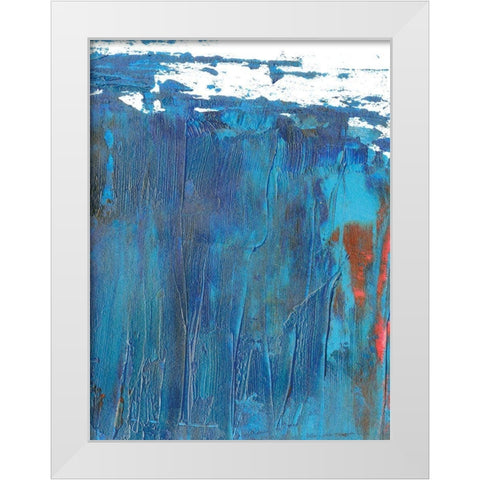 Windy Seas I White Modern Wood Framed Art Print by Wang, Melissa