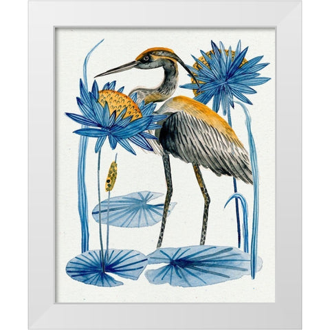 Heron Pond I White Modern Wood Framed Art Print by Wang, Melissa