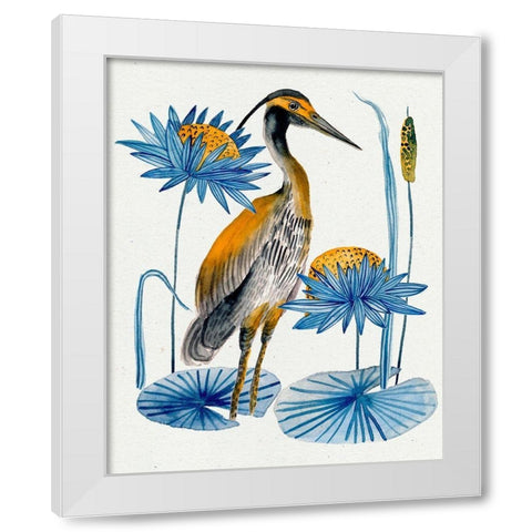 Heron Pond II White Modern Wood Framed Art Print by Wang, Melissa