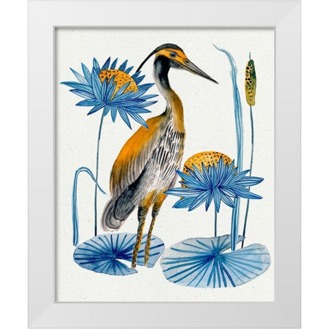 Heron Pond II White Modern Wood Framed Art Print by Wang, Melissa