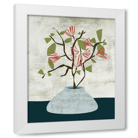 Zen Branch I White Modern Wood Framed Art Print by Wang, Melissa