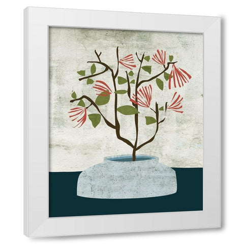 Zen Branch II White Modern Wood Framed Art Print by Wang, Melissa