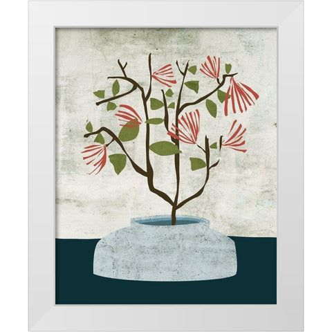 Zen Branch II White Modern Wood Framed Art Print by Wang, Melissa