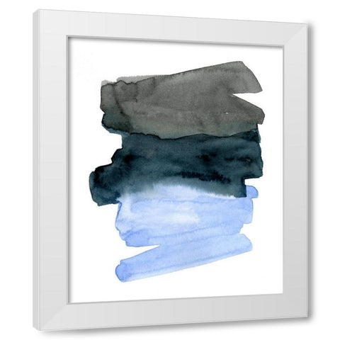 Blue Passages I White Modern Wood Framed Art Print by Caroline, Emma