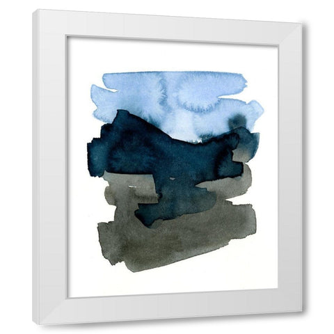Blue Passages II White Modern Wood Framed Art Print by Caroline, Emma