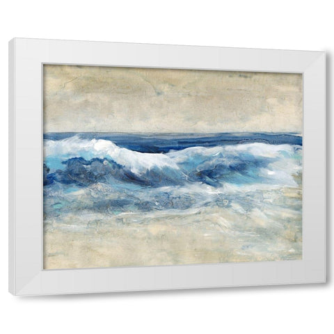Breaking Shore Waves I White Modern Wood Framed Art Print by OToole, Tim
