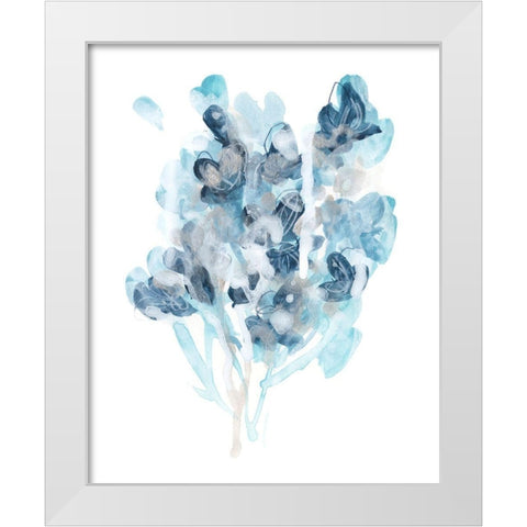 Bluescale Flora I White Modern Wood Framed Art Print by Vess, June Erica