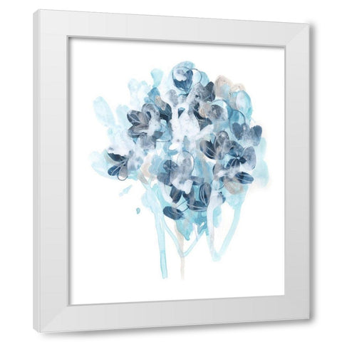 Bluescale Flora II White Modern Wood Framed Art Print by Vess, June Erica