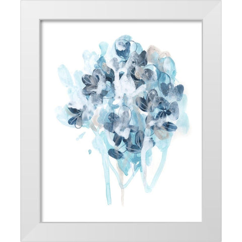 Bluescale Flora II White Modern Wood Framed Art Print by Vess, June Erica