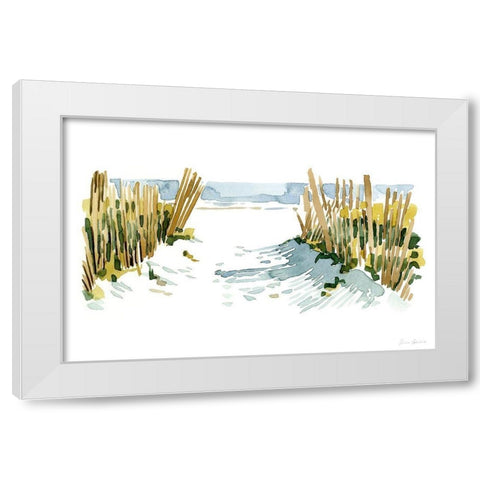 Beach Impressions II White Modern Wood Framed Art Print by Caroline, Emma