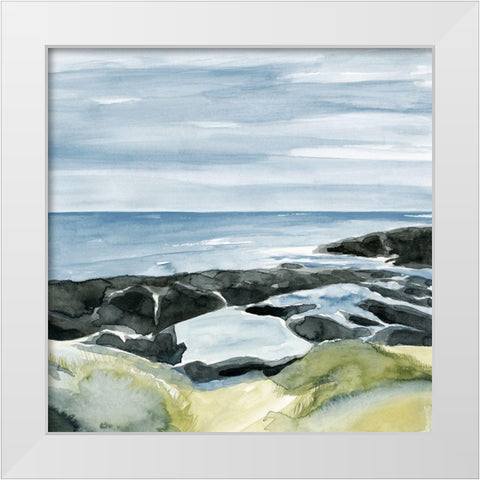 Coastal Blue I White Modern Wood Framed Art Print by Warren, Annie