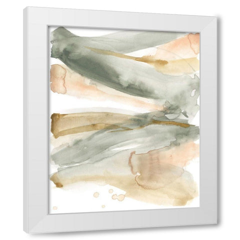 Concurrent Pastels II White Modern Wood Framed Art Print by Goldberger, Jennifer
