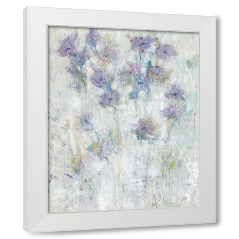 Lavender Floral Fresco I White Modern Wood Framed Art Print by OToole, Tim