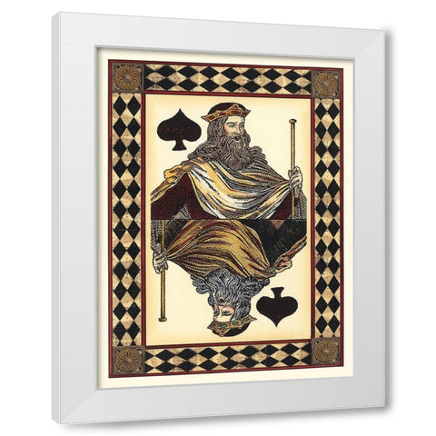 Harlequin Cards I White Modern Wood Framed Art Print by Vision Studio