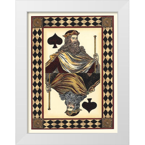 Harlequin Cards I White Modern Wood Framed Art Print by Vision Studio