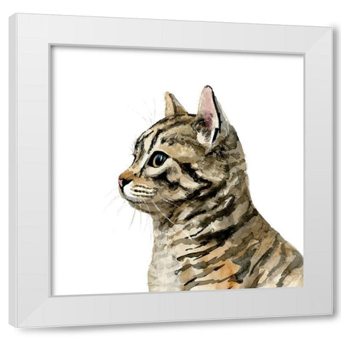 Pet Profile III White Modern Wood Framed Art Print by Barnes, Victoria