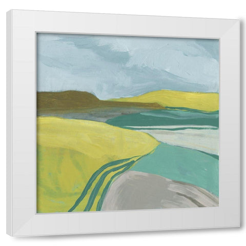 Valley Stream I White Modern Wood Framed Art Print by Vess, June Erica