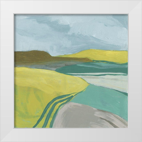 Valley Stream I White Modern Wood Framed Art Print by Vess, June Erica
